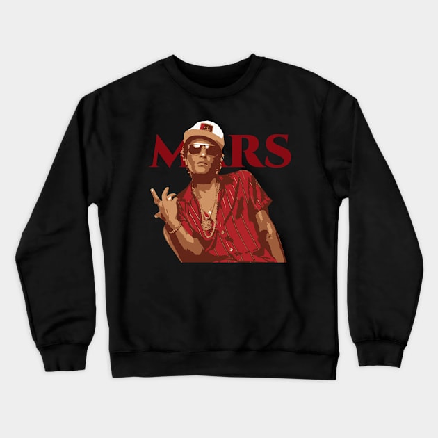 Bruno Mars Tribute - Bruno Michael Jackson Prince Kendrick Lamar Sza Ed Sheeran Music Lauryn Hill Anderson Paak Crewneck Sweatshirt by TributeDesigns